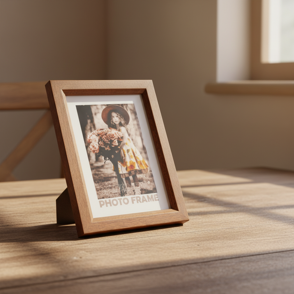 Dřevěný fotorámeček Bevel 50x70 3 tmavě hnědý