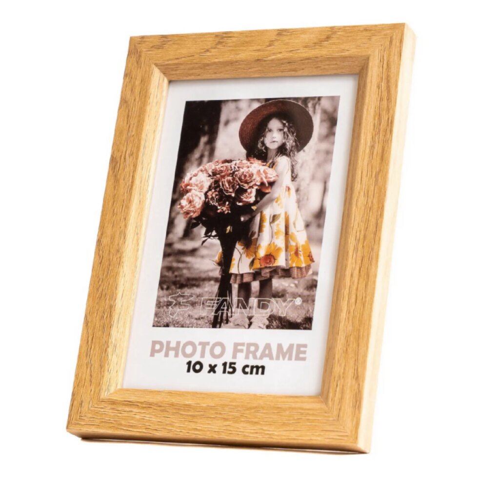 Dřevěný fotorámeček Bevel 10x15 2 hnědý