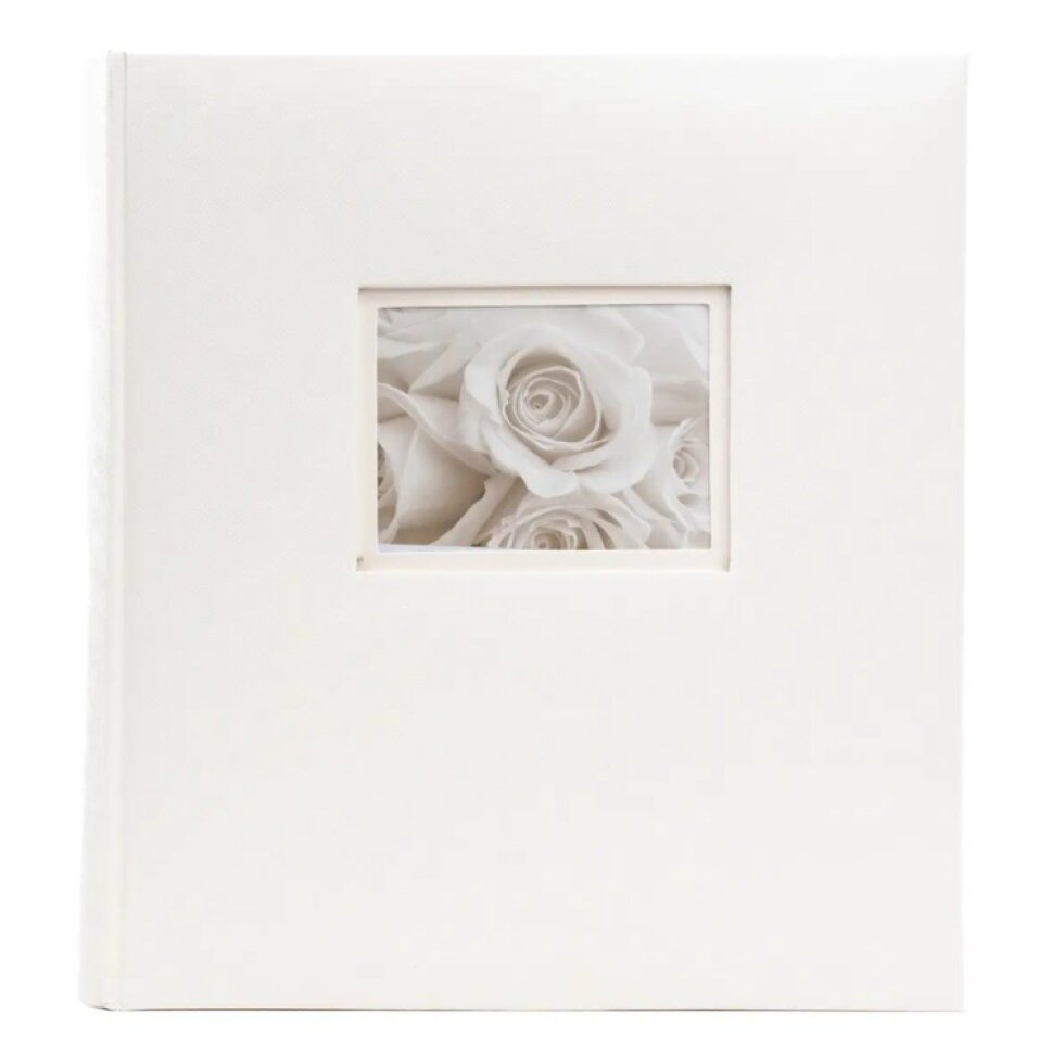 Fotoalbum na fotorůžky 29x32 cm 60 černých stran svatební Love White
