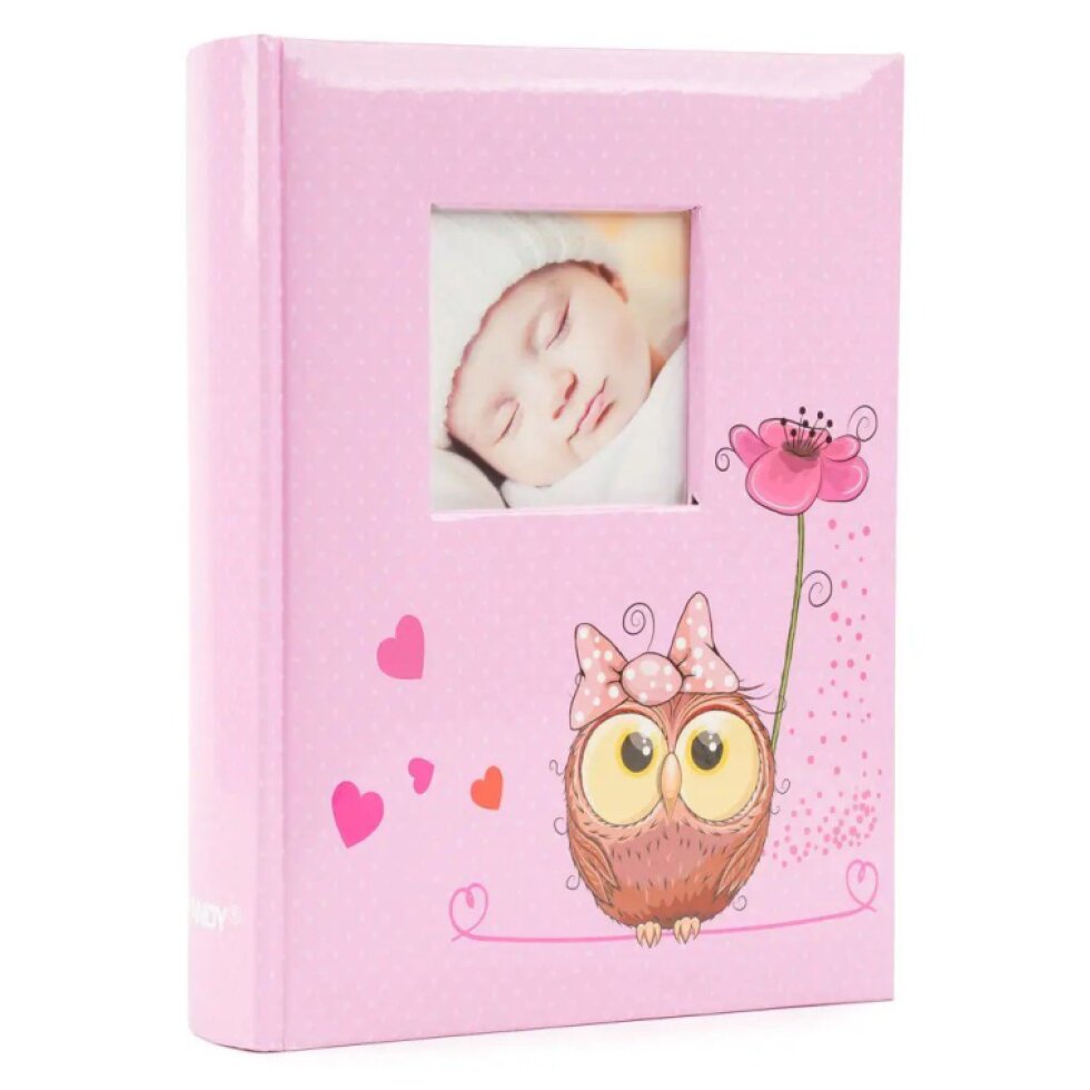 Fotoalbum 9x13 200 foto dětské Owlet 2 růžové