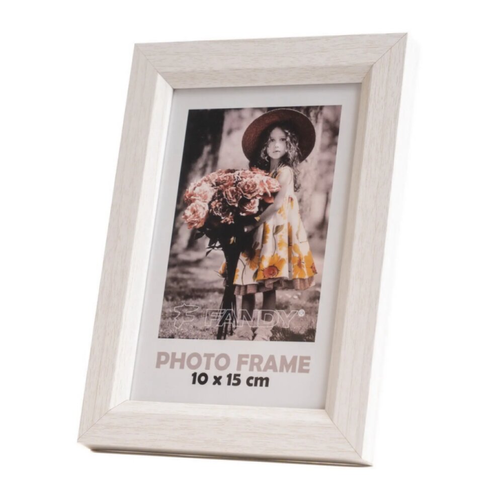 Dřevěný fotorámeček Bevel 10x15 1 béžový