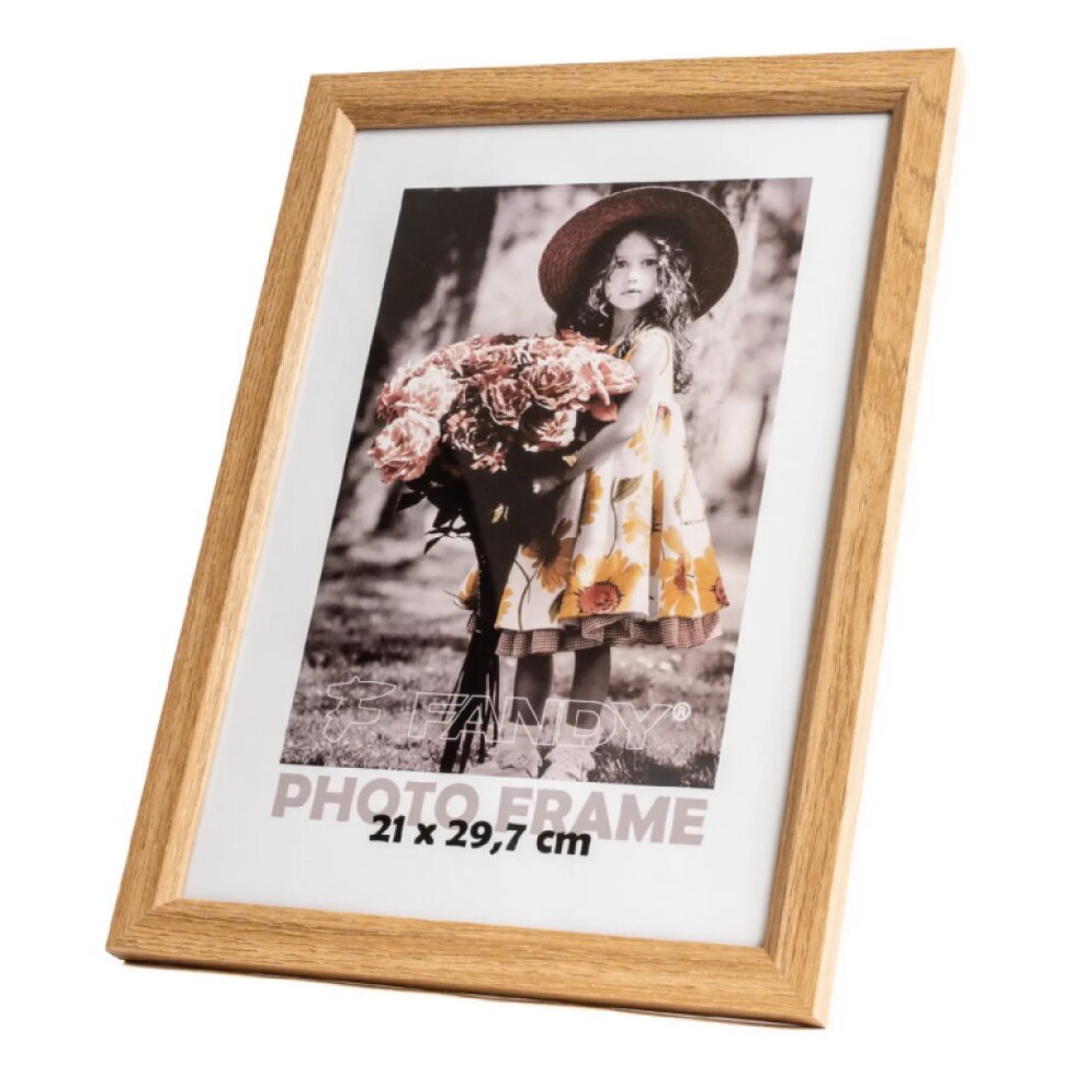 Dřevěný fotorámeček Bevel 21x29,7 2 hnědý