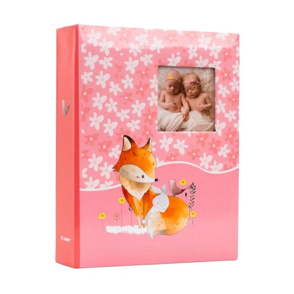 Fotoalbum 10x15 200 foto dětské Fox 2 růžové