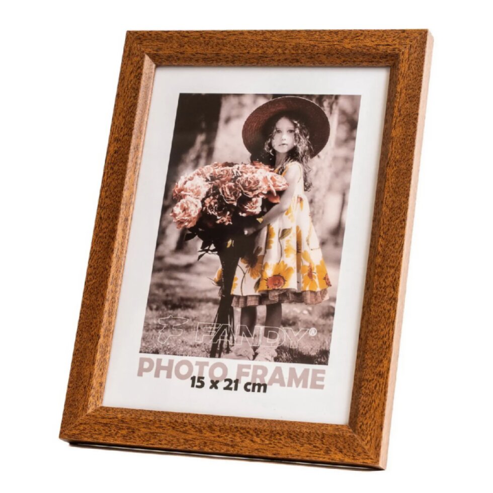 Dřevěný fotorámeček Bevel 15x21 3 tmavě hnědý