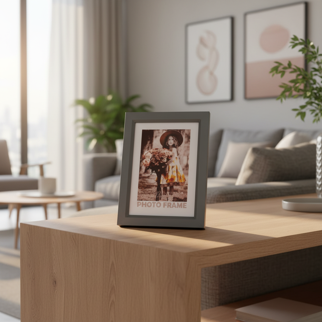 Dřevěný fotorámeček Bevel 50x70 4 šedý