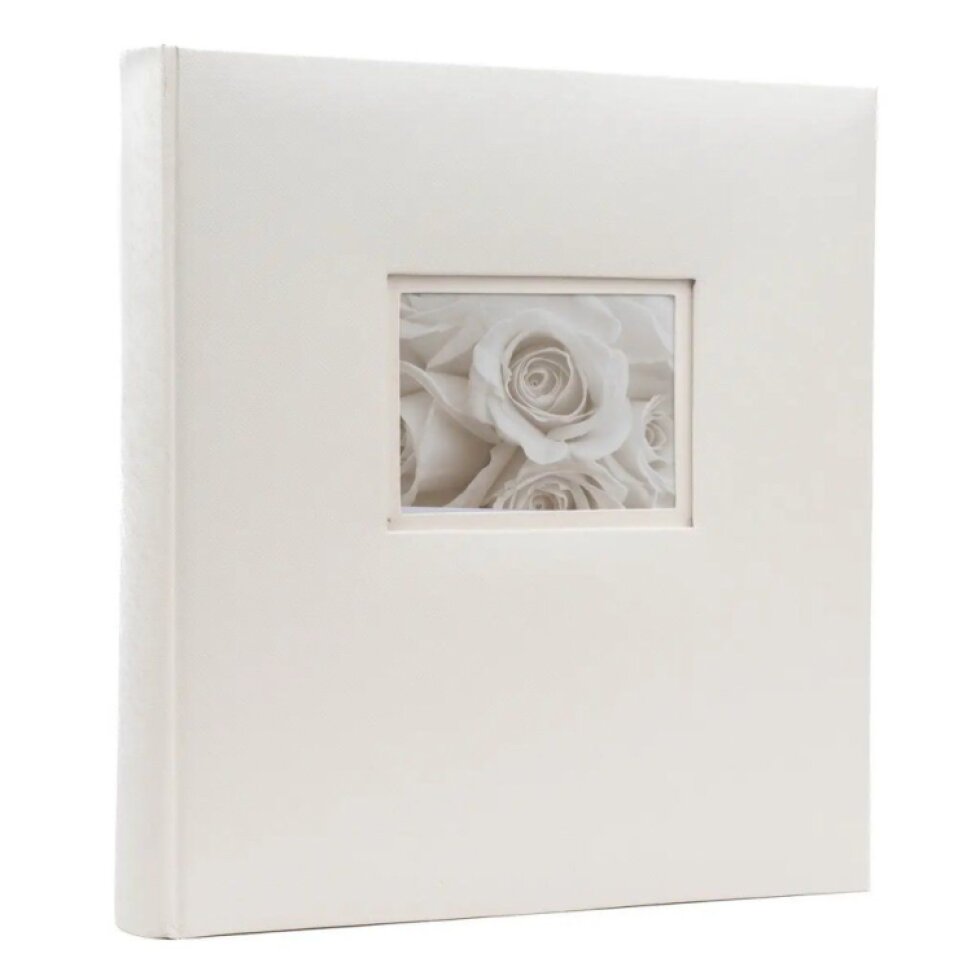 Fotoalbum na fotorůžky 29x32 cm 60 černých stran svatební Love White