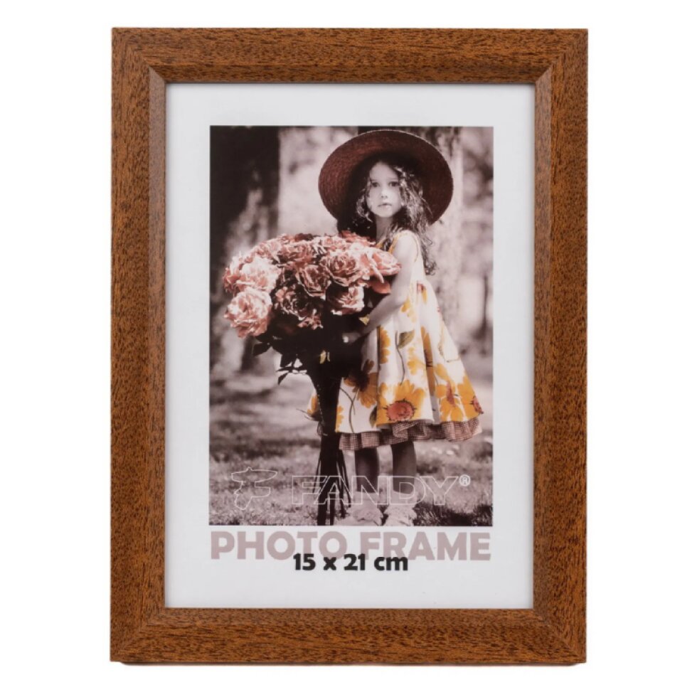 Dřevěný fotorámeček Bevel 15x21 3 tmavě hnědý