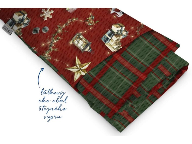 Krepové obliečky Kúzlo Vianoc - červené - duo