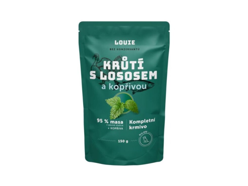 Louie kaps.pro psy krůtí s lososem a kopřivou