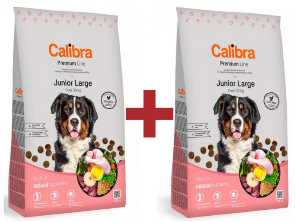 Calibra Dog Premium Line Junior Large 2x12kg