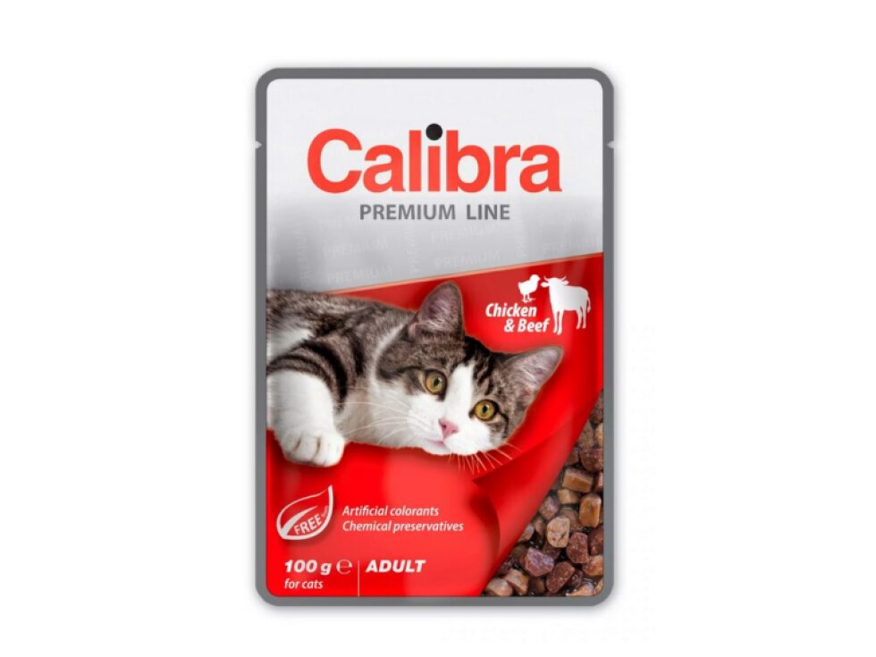 Calibra Cat kapsa Premium Adult Chicken & Beef 100g