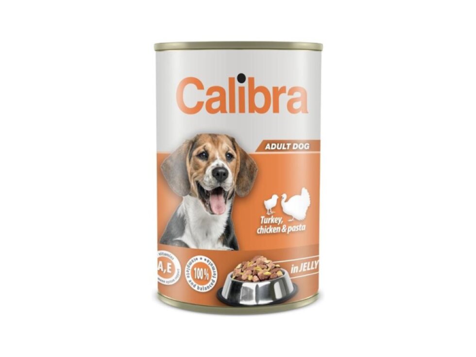 Calibra Dog konz. Turkey, chicken & pasta in jelly 1240 g