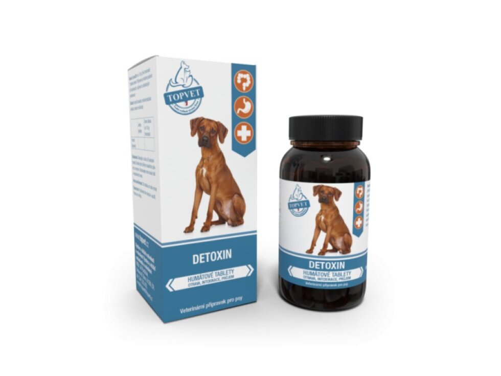 Topvet Detoxin – humátové tablety pro psy 90 ks