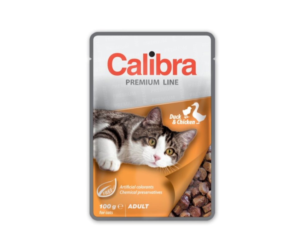 Calibra Cat kapsa Premium Adult Duck & Chicken 100g