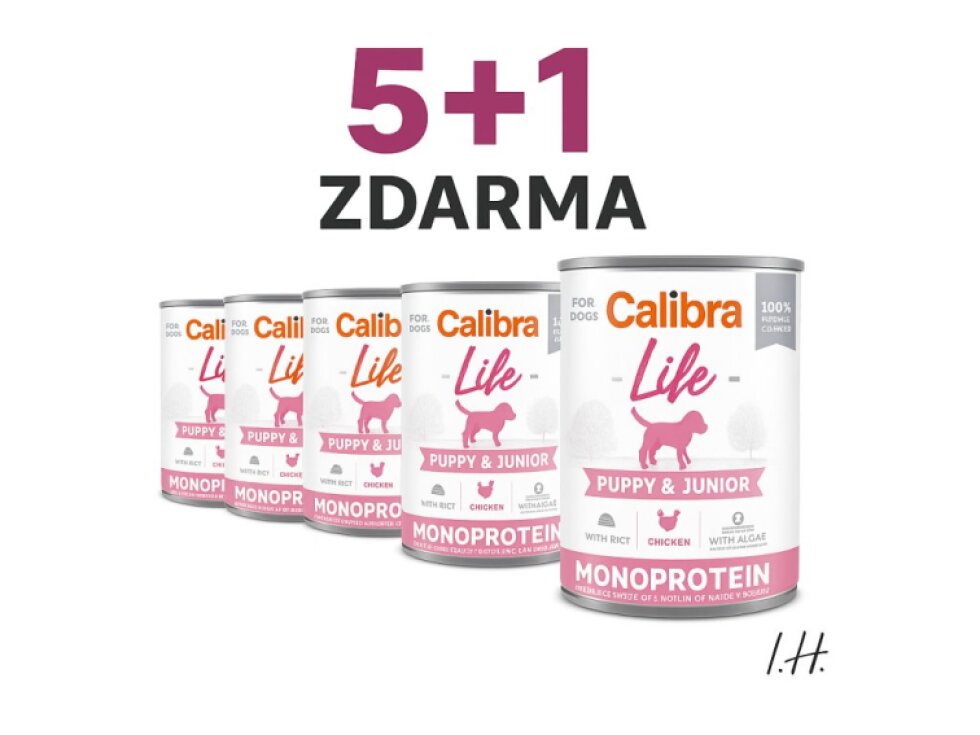 Calibra Dog Life Konzerva Puppy & Junior 6x400g