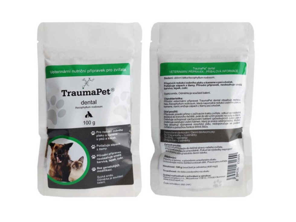 TraumaPet Dental 100 g – pasta pro péči o zuby psů a koček
