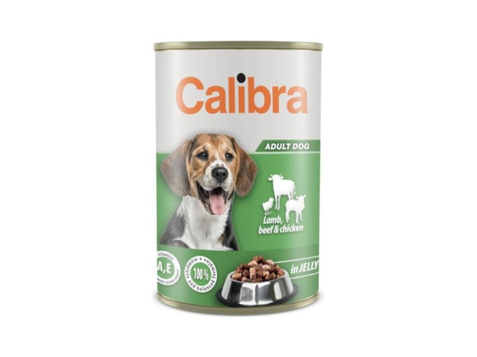 Calibra Dog konz. Lamb, beef & chicken in jelly 1240 g