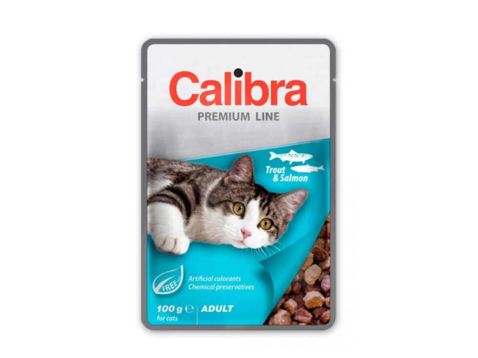 Calibra Cat kapsa Premium Adult Trout & Salmon 100g