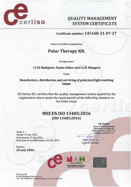 Certifikáty ActiveLight