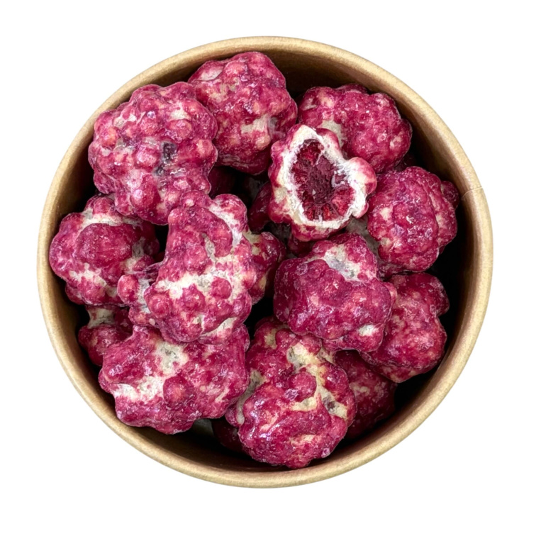 Maliny lyofilizované v bílé čokoládě DELUXE