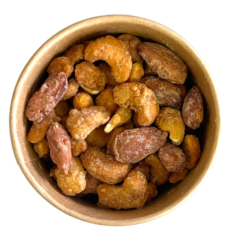 Mix ořechů v medu a soli v celofánku a kelímku 180g - PRO NEJLEPŠÍ BABIČKU