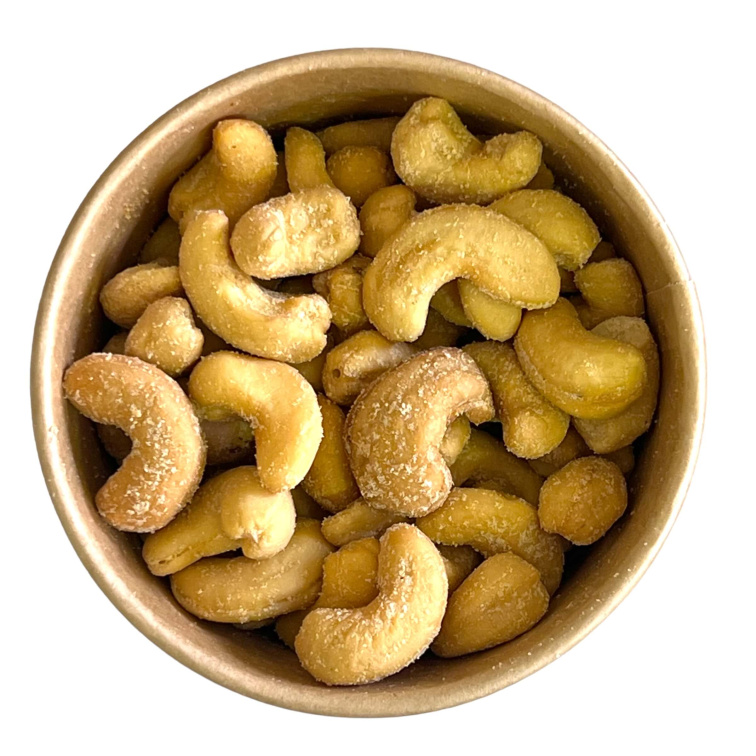 Kešu pražené solené v celofánku a kelímku 180g