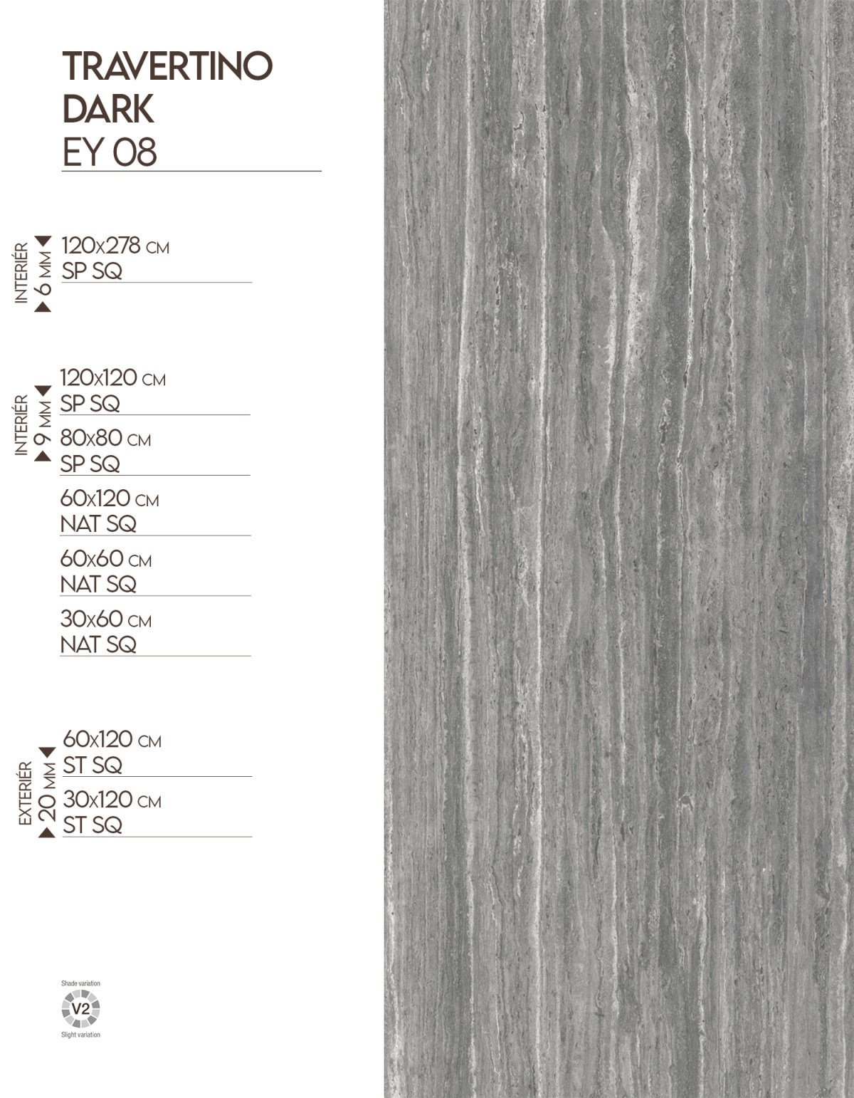 Dlažba a obklad Elysian 9 mm - Travertino Light EY 07