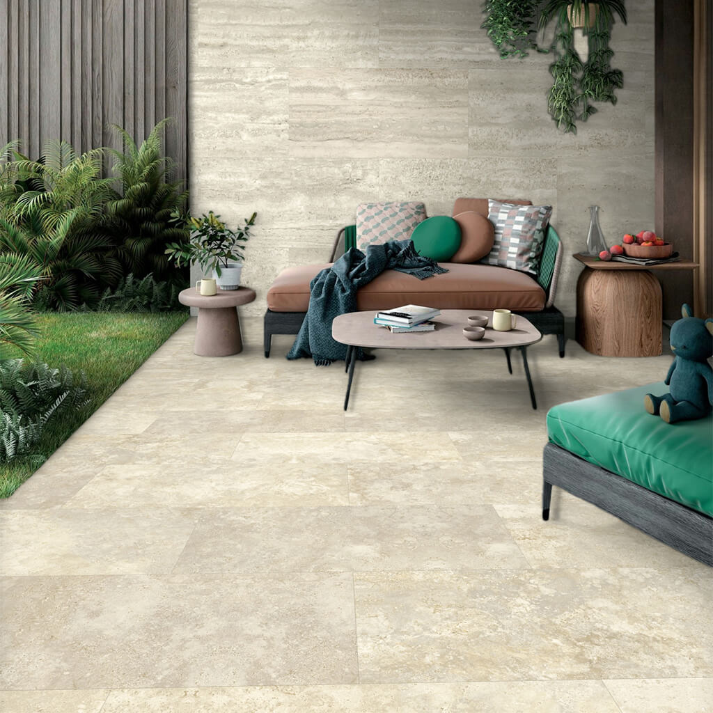 Venkovní dlažba Elysian Travertini 20 mm - Travertino Light Cross EY 13 ST
