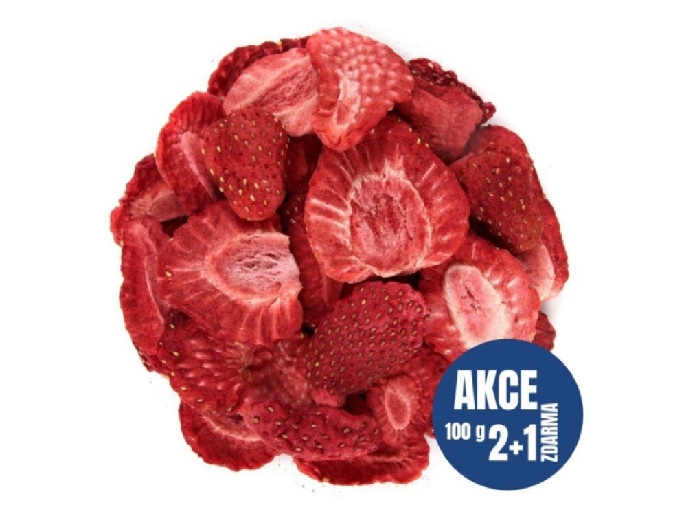NUTSMAN Jahody lyofilizované 100 g 2+1 ZDARMA