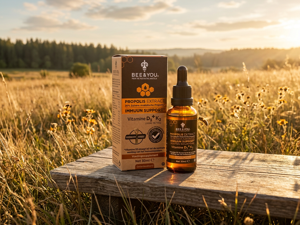 POBO TEST Vitamin D₃ + K₂ (1000 IU) s anatolským propolisem A.P.E.® (30 %)