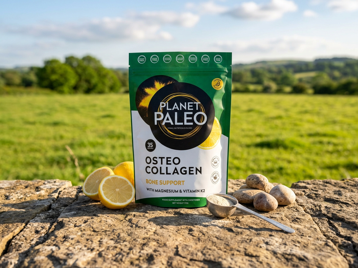 Planet Paleo Osteo Collagen – hydrolyzovaný hovězí kolagen s hořčíkem a K2 MK-7