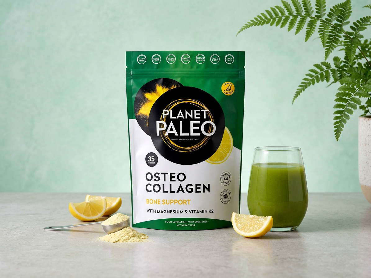 Planet Paleo Osteo Collagen – hydrolyzovaný hovězí kolagen s hořčíkem a K2 MK-7