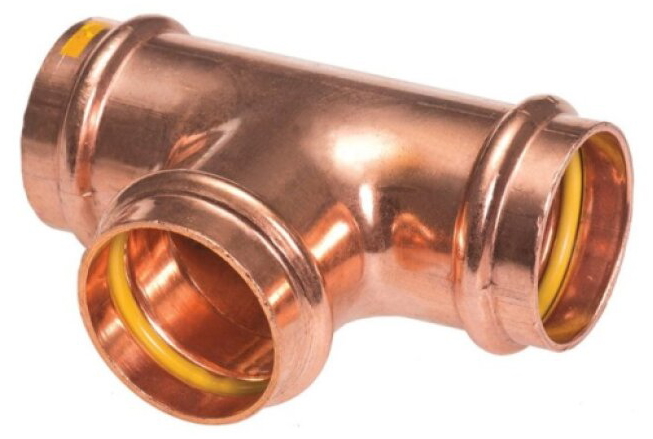T-kus 22x22x22meď lisovacia plyn