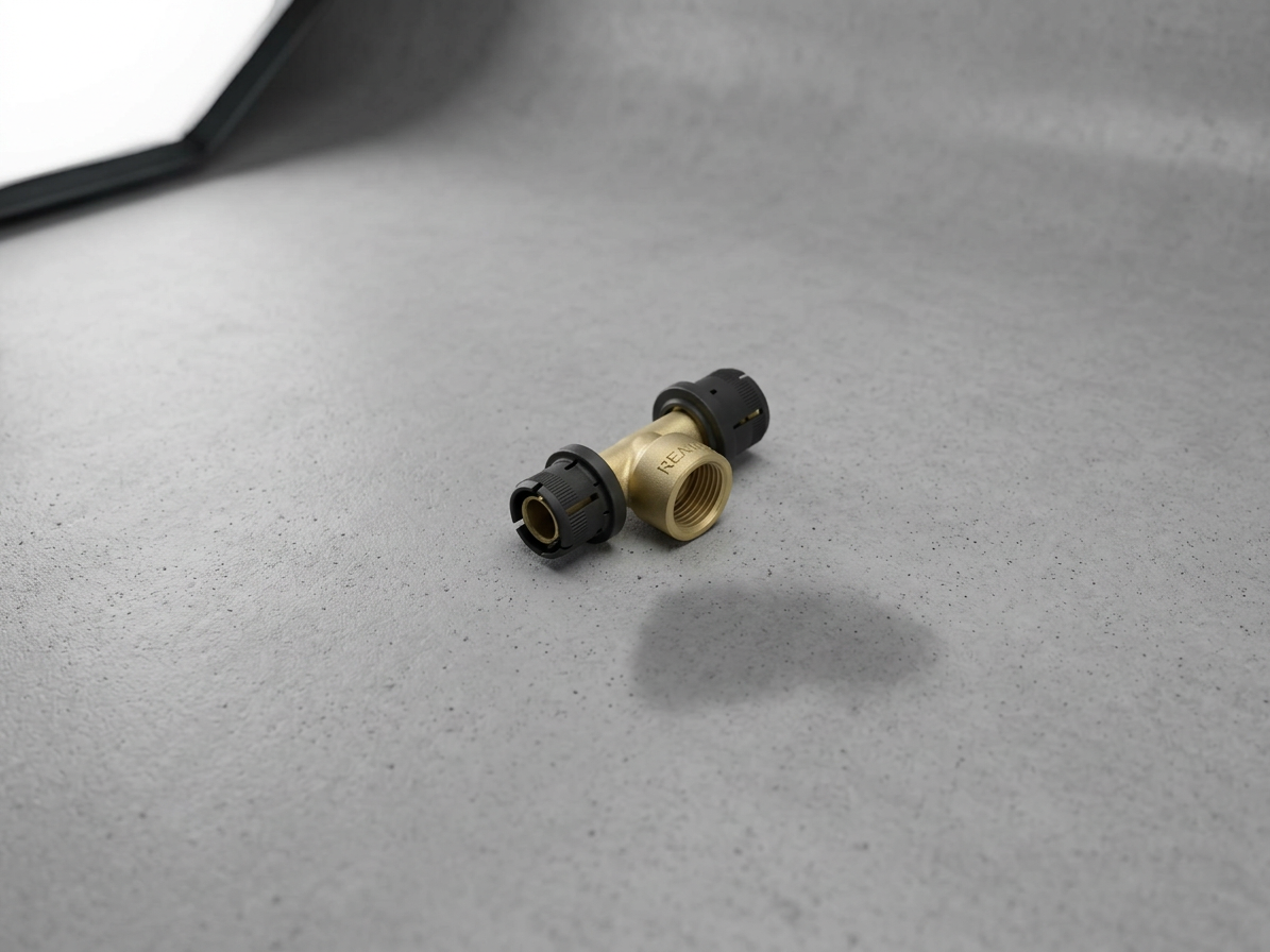 T-kus 20x1/2"x20 FASTLOC mosadz/plast voda vnut.z