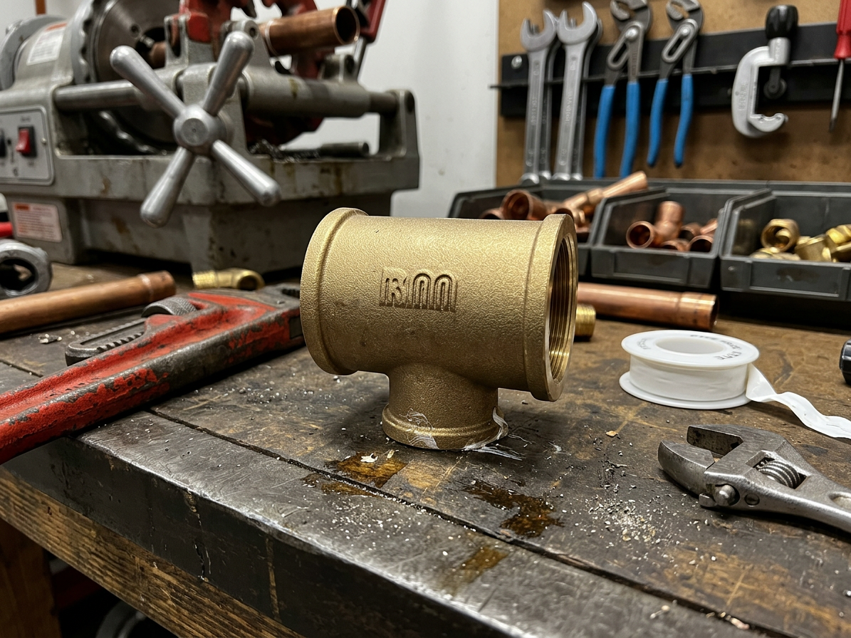 T-kus 5/4"x1/2"x5/4" mosadz redukovaný