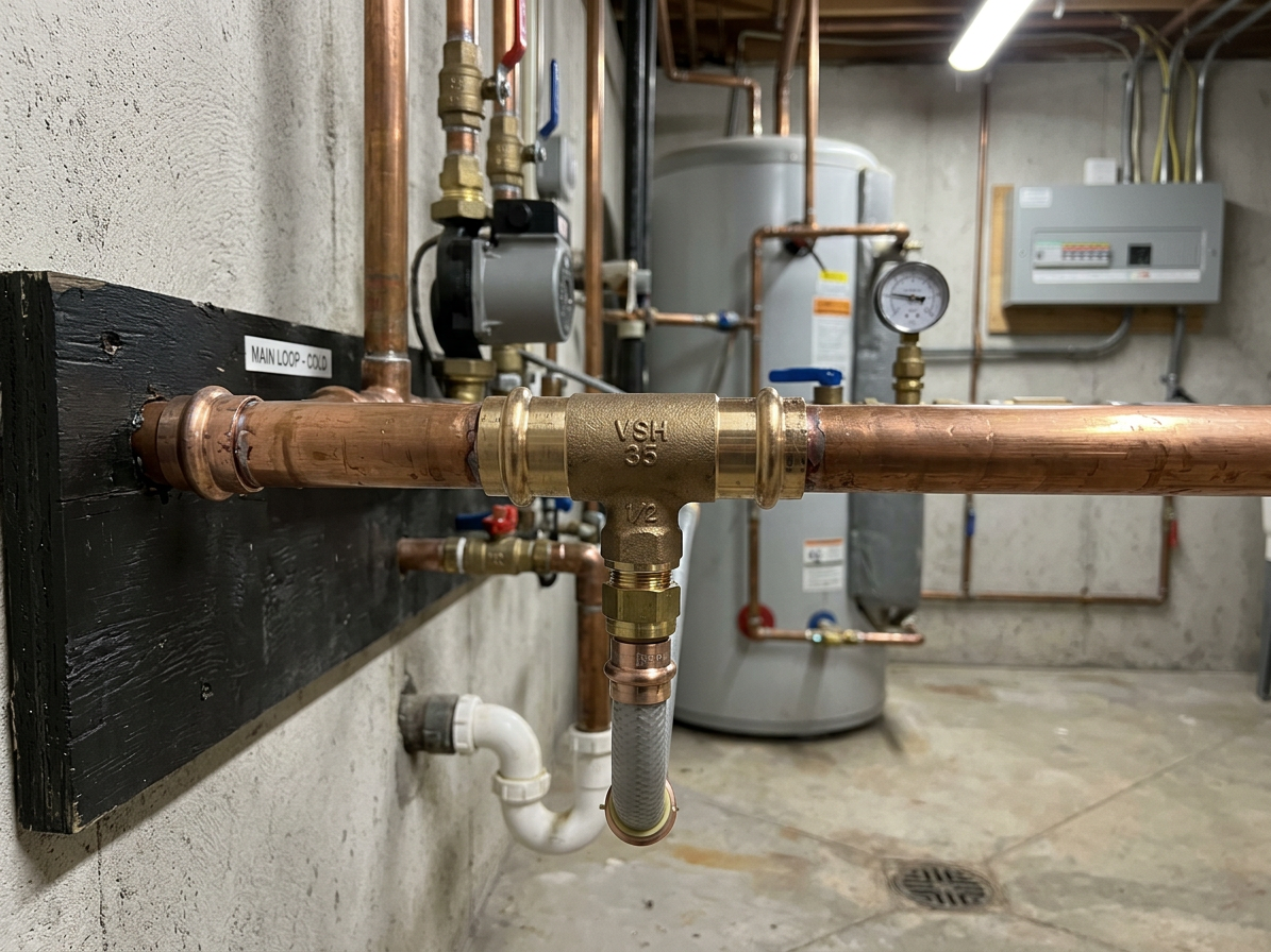T-kus 54x1/2"x54 bronz lisovacia voda vnut.z
