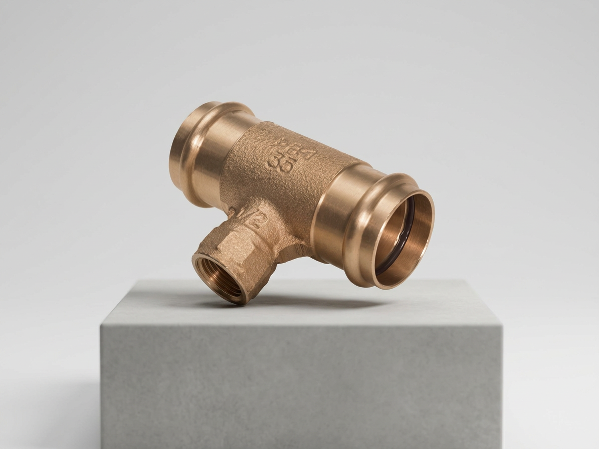 T-kus 35x1/2"x35 bronz lisovacia voda vnut.z