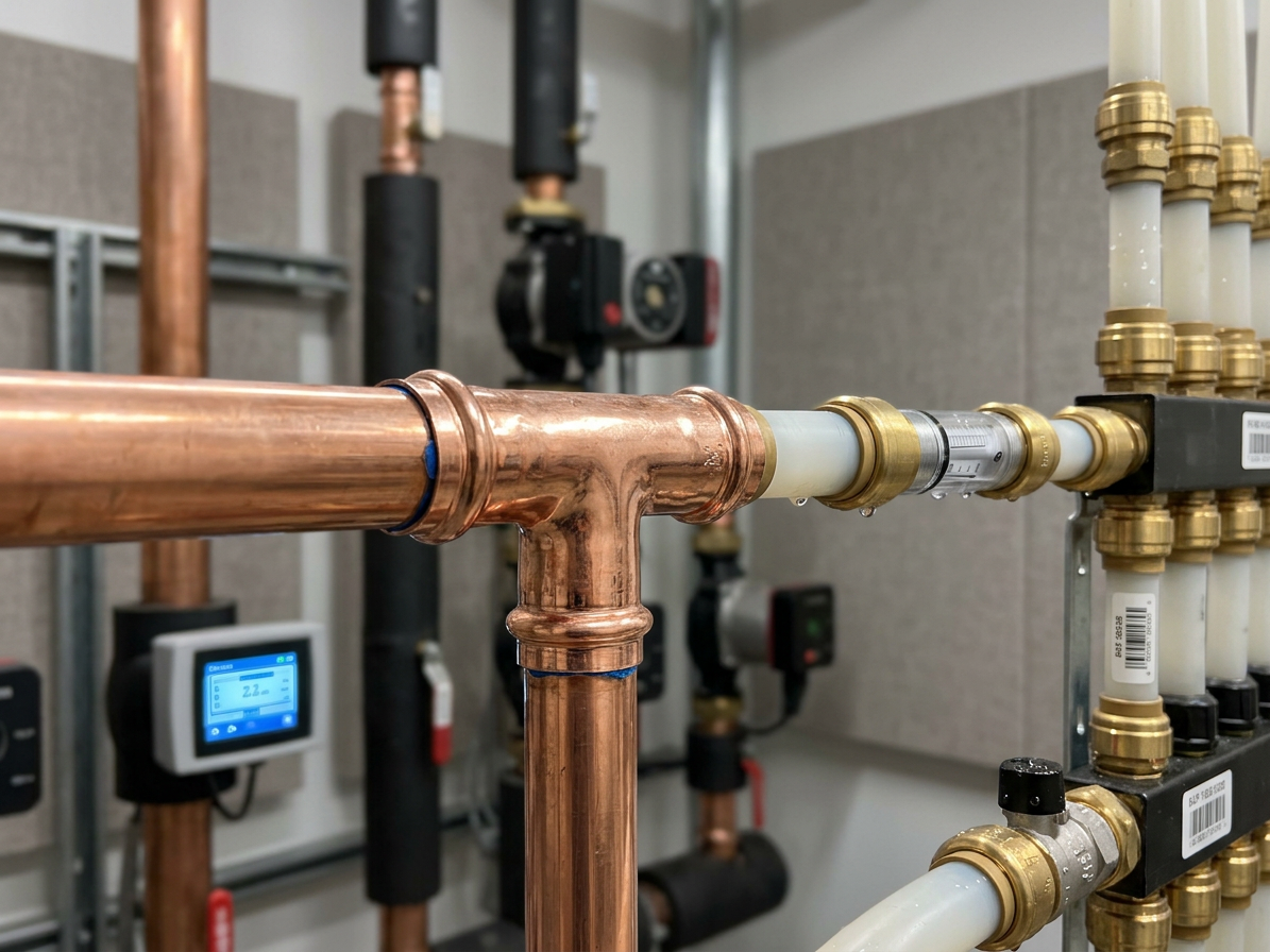 T-kus 15x22x15 meď lisovacia voda