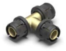 T-kus 40x32x32 FASTLOC mosadz/plast voda