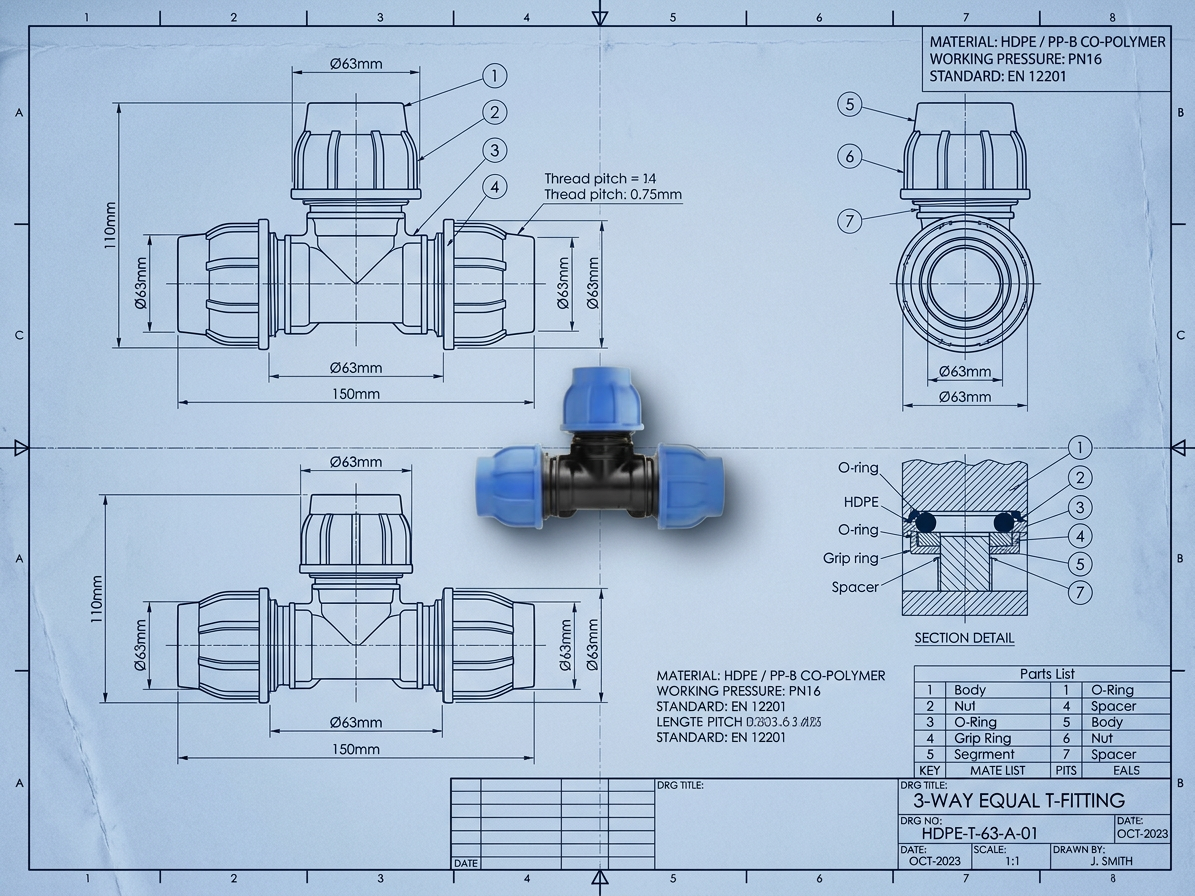 T-kus 32 HDPE voda