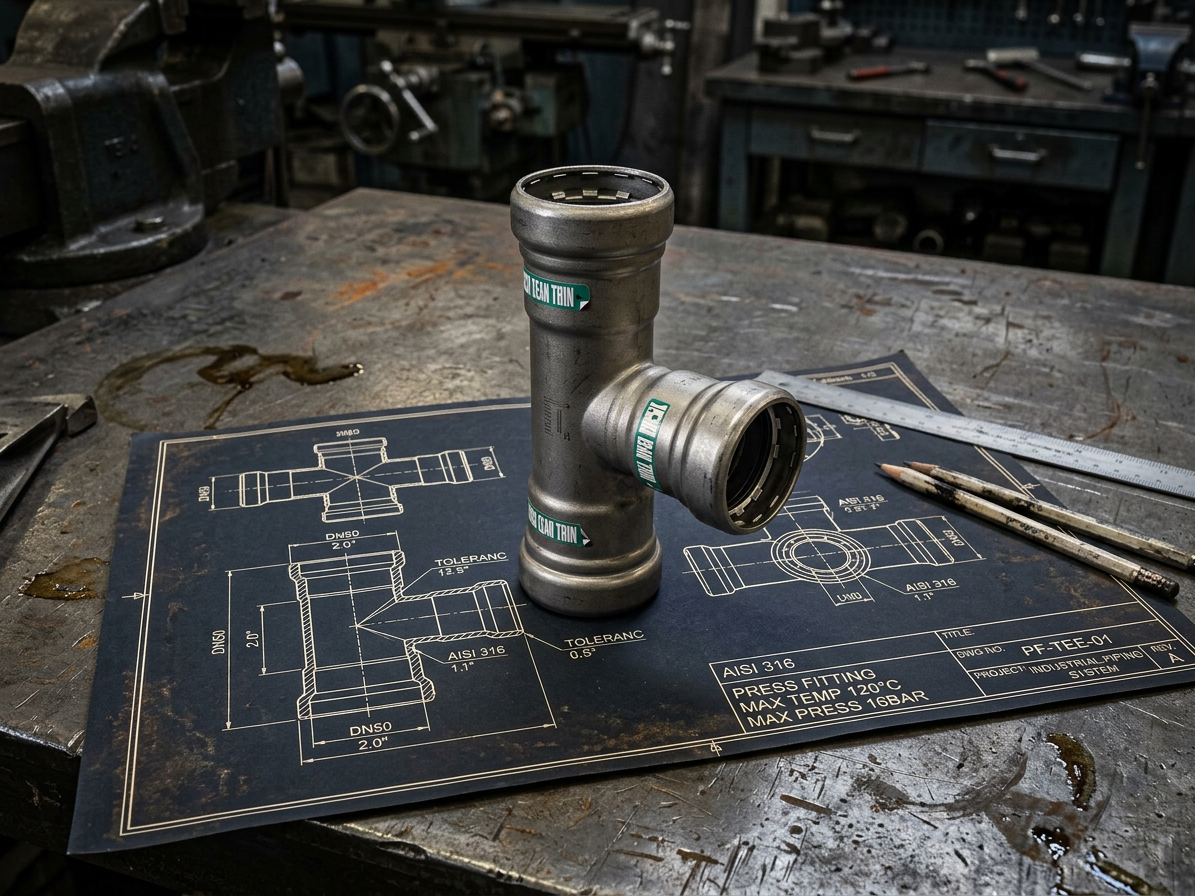 T-kus 6/4"x3/4"x6/4" Heavy Steel voda