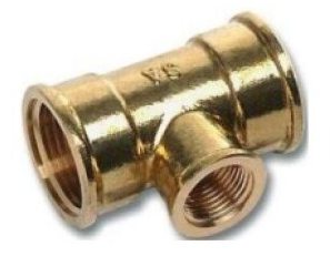 T-kus 3/4"x1/2"x3/4" mosadz redukovaný