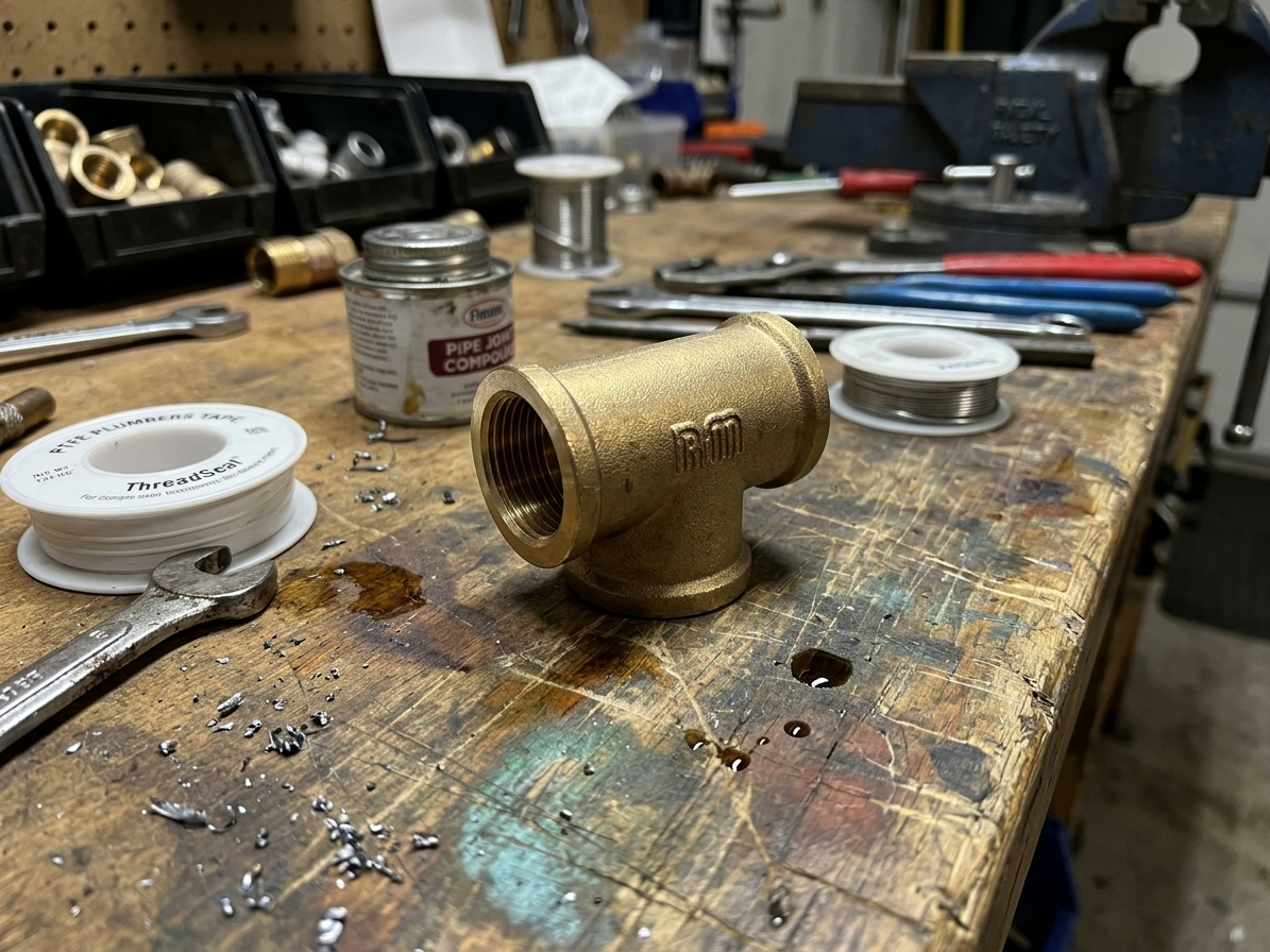 T-kus 5/4" mosadz