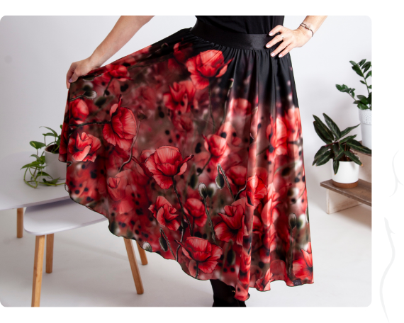 Rozdíl mezi střihy dlouhých sukní