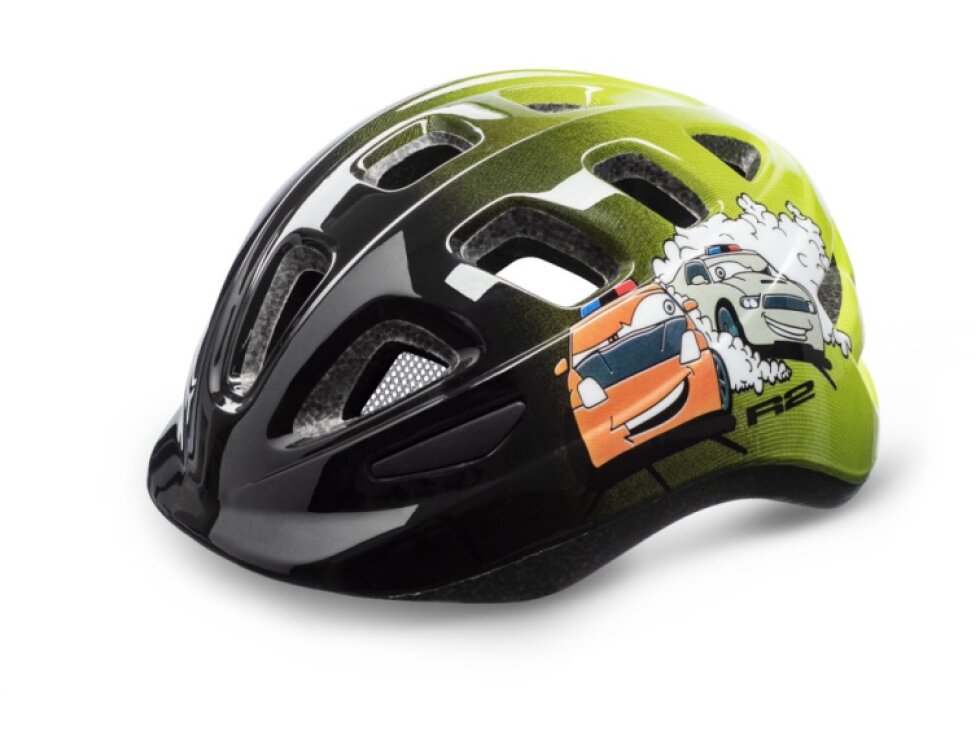 Dětská helma R2 Bunny lesklá neon žlutá, černá