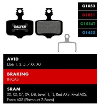 Brzdové destičky Galfer FD427 Performance černé