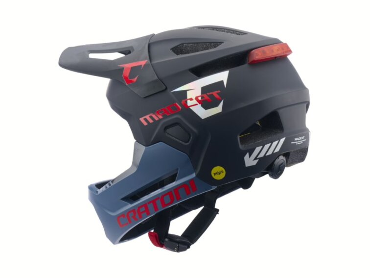 Dětská helma Cratoni MadCat Mips gunmetal-red matt