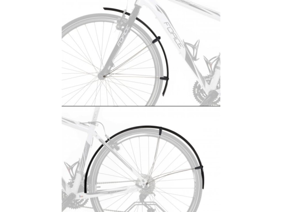 blatníky FORCE 36 ALUFLEX silniční XL+vzpěry,černé