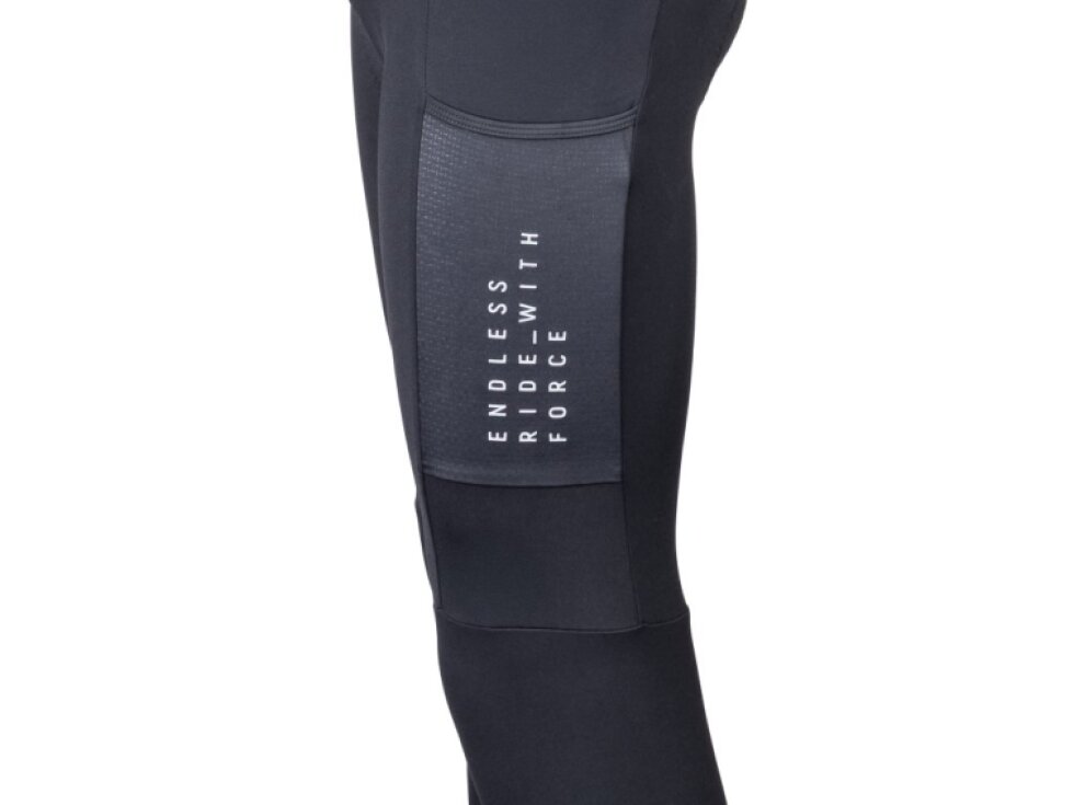 kalhoty F ENDLESS se šráky a vložkou, černé pánské