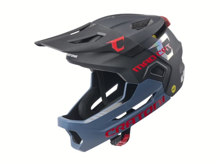 Dětská helma Cratoni MadCat Mips gunmetal-red matt